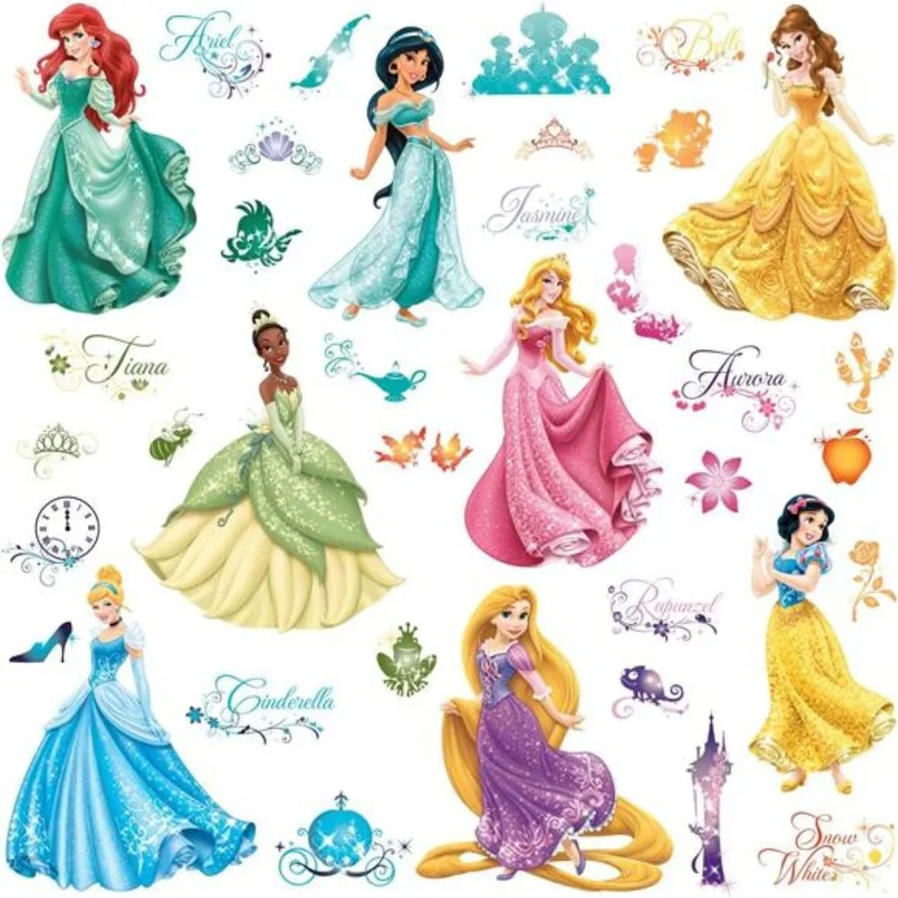 Princess Peel Stick Wall Decals Kids Room Nursery Removable Wall Stickers Girls